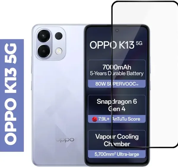 Tempered Glass for OPPO K13 5G, OPPO K13  (Pack of 1)