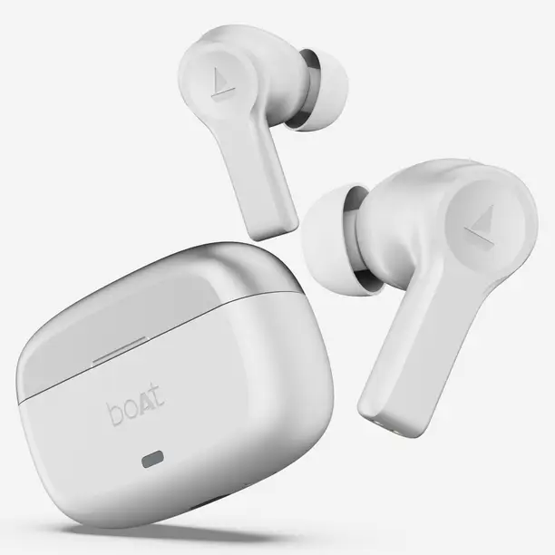 -original-imah2tpggqqrew8v boAt Airdopes Flex 454 ANC w/32dB ANC, Multi Point Connectivity & Smart Features Bluetooth (Zinc White, True Wireless) - Image 1