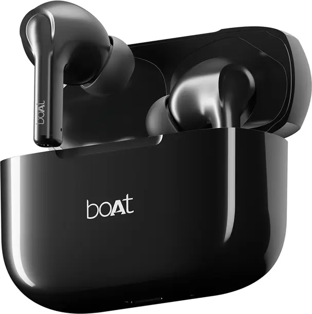 -original-imahgnf4rwhaefft boAt Airdopes 161/163,ASAP Charge,40 H Battery, Stream Ad Free Music via App Support Bluetooth (Pebble Black, True Wireless) - Image 1