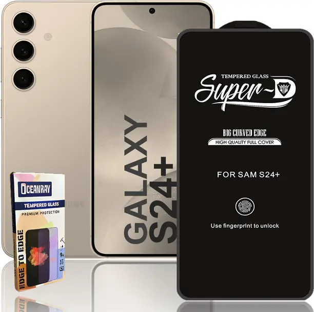supd-s24p-oceanray-original-imahf2z3jcprukem Tempered Glass Guard for Samsung Galaxy S24 Plus 5G, Super D Glass (Pack of 1) - Image 1