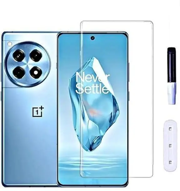 tempered-glass-guard-for-flocshun-original-imah68avarehujsg Tempered Glass for OnePlus 12R 5G (Transparent) UV Glass (Pack of 1) 3.742 Ratings & 2 Reviews - Image 1