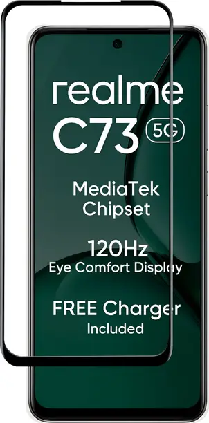 va-ftg-realme-c73-5g-05-valight-original-imahcpwhgydfyhg6 Tempered Glass for realme C73 5g, REALME C73 5g, Premium Screen Protector Guard with Easy Installation (Pack of 1) - Image 1