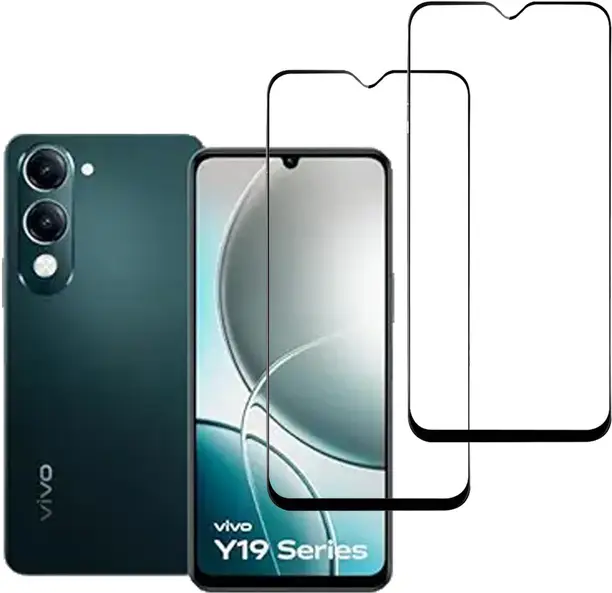 ya-vi-y19-black-two-vayuvault-original-imahctuxgjkfxr2d Edge To Edge Tempered Glass for vivo Y19s 5G (Pack of 1) - Image 1